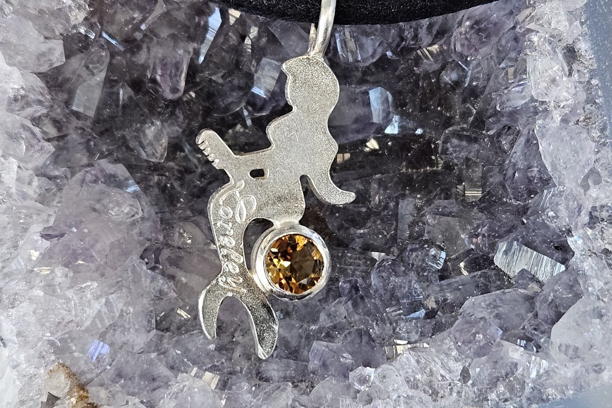 Silberschmuck aus Zitrin