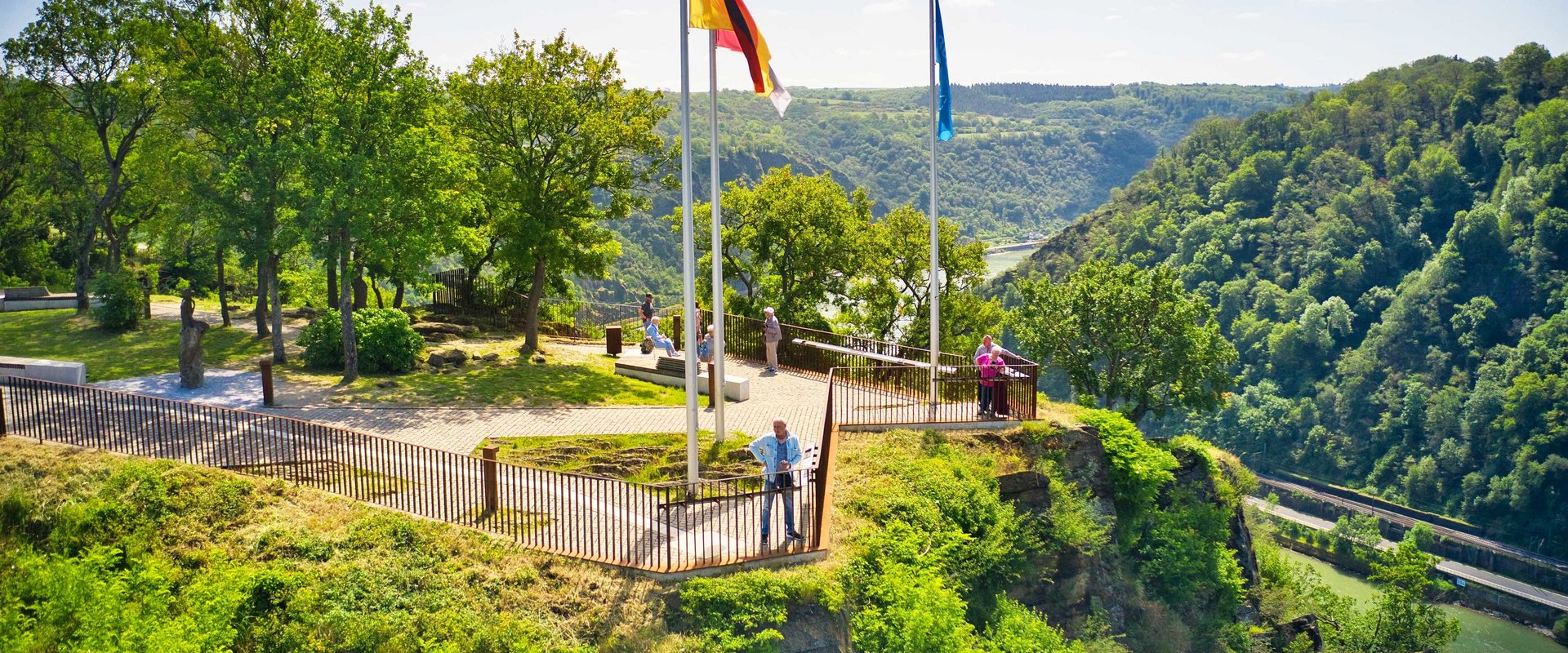 Luftbild des Loreley-Plateaus