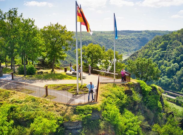 Luftbild des Loreley-Plateaus