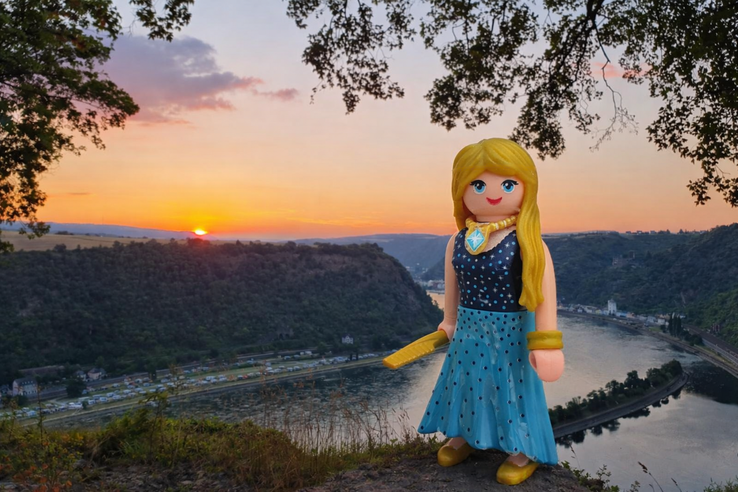 Sonnenuntergang auf der Loreley
