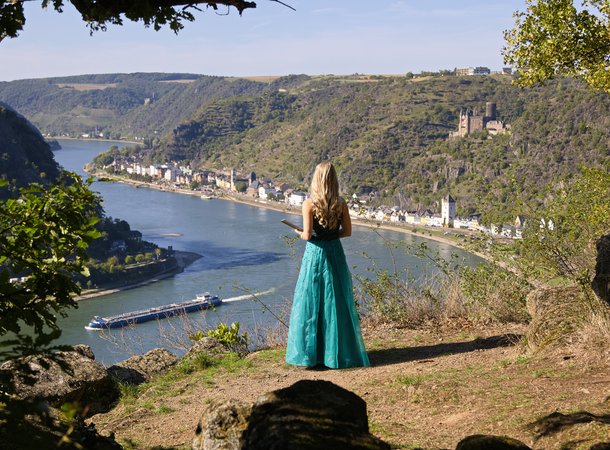 Loreley Repräsentantin Selina Ostmann im Kultur- und Landschaftspark Loreley