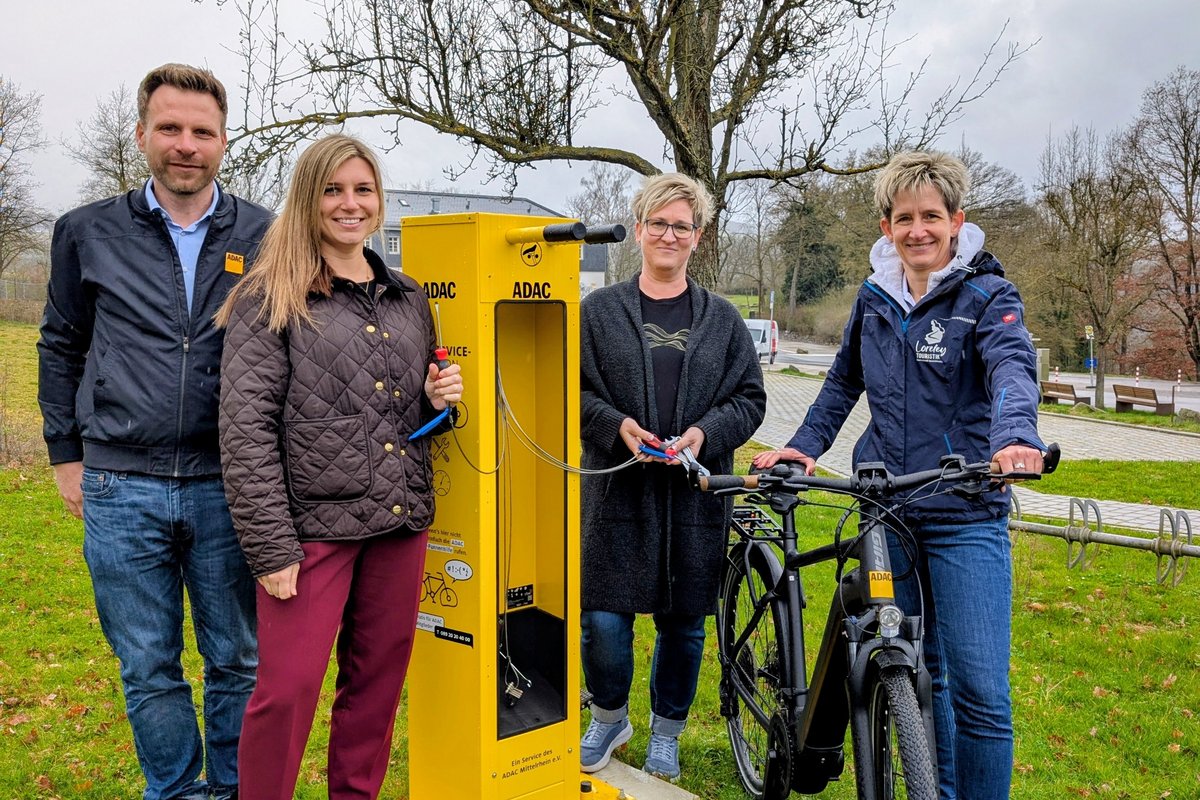 Radservicestation auf der Loreley
