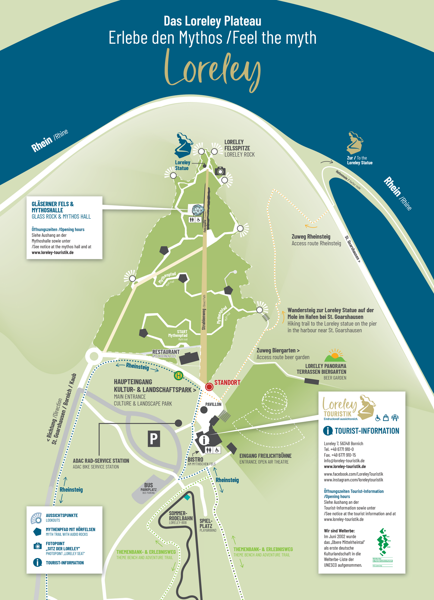 Lageplan Loreley Plateau